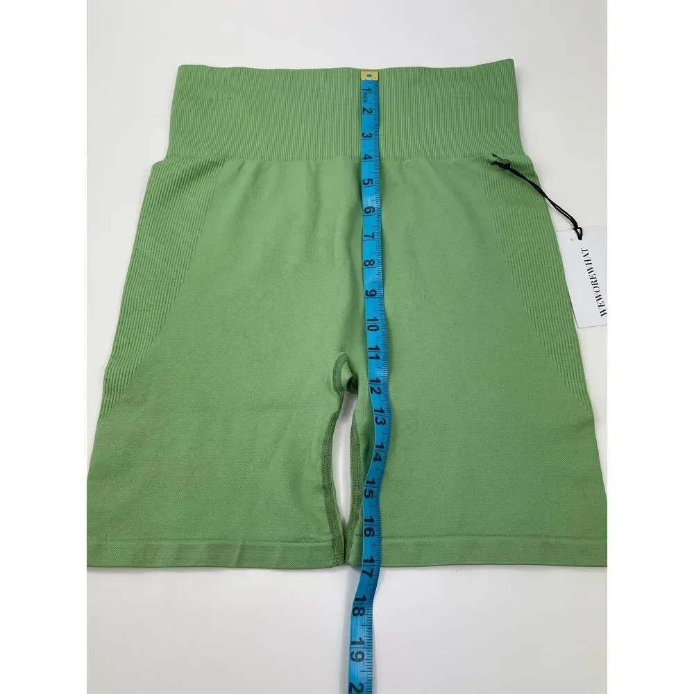 We Wore What‎ Fair Green Seamless Biker Shorts Small